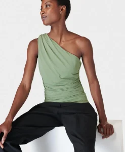 Sweaty Betty Asymmetric Gathered Bra Tank- Tank Tops|