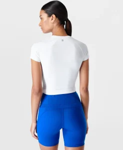 Sweaty Betty Athlete Crop Seamless Workout Tee- T-Shirts