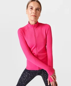 Sweaty Betty Athlete Doubleweight Seamless Workout Zip Up- Sweatshirts + Hoodies