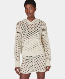 Sweaty Betty Beachside Crochet Hoody- Sweaters