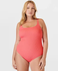 Sweaty Betty Capri Crinkled Scoop Neck Swimsuit- Swimwear