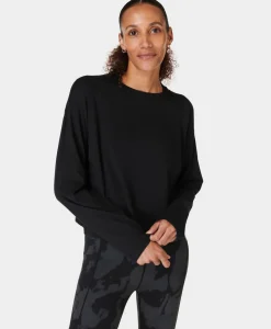 Sweaty Betty Essential Crop Long Sleeve Tee- Long Sleeve Tops|T-Shirts