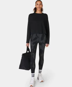 Sweaty Betty Essential Crop Long Sleeve Tee- Long Sleeve Tops|T-Shirts
