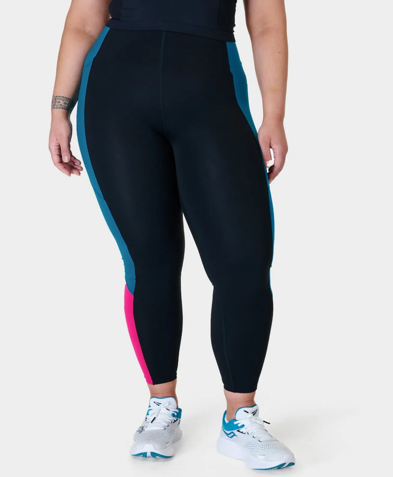 Sweaty Betty Power UltraSculpt High-Waisted 7/8 Colour Block Gym Leggings- Pocketed|High-Waisted