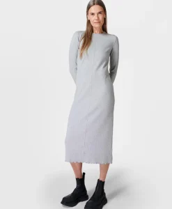 Sweaty Betty Ribbed Long Sleeve Midi Dress- Dresses & Jumpsuits