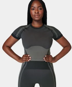 Sweaty Betty Silhouette Sculpt Seamless Short Sleeve Top- T-Shirts
