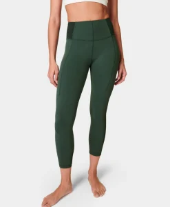 Sweaty Betty Super Soft Ribbed 7/8 Yoga Leggings- Yoga Pants|Pocketed
